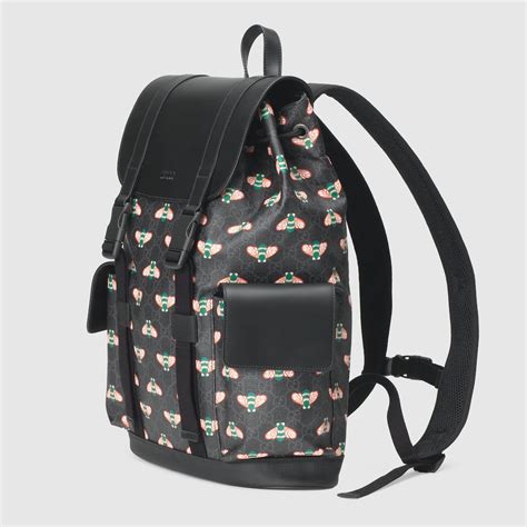 gucci bestiary backpack|Gucci Bestiary Backpack with Bees GG Supreme Black 495563.